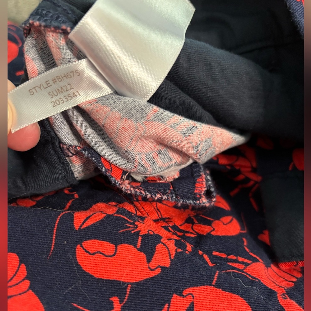 J. Crew Navy/Red Lobster Print Women's Shorts - Picture 11 of 16
